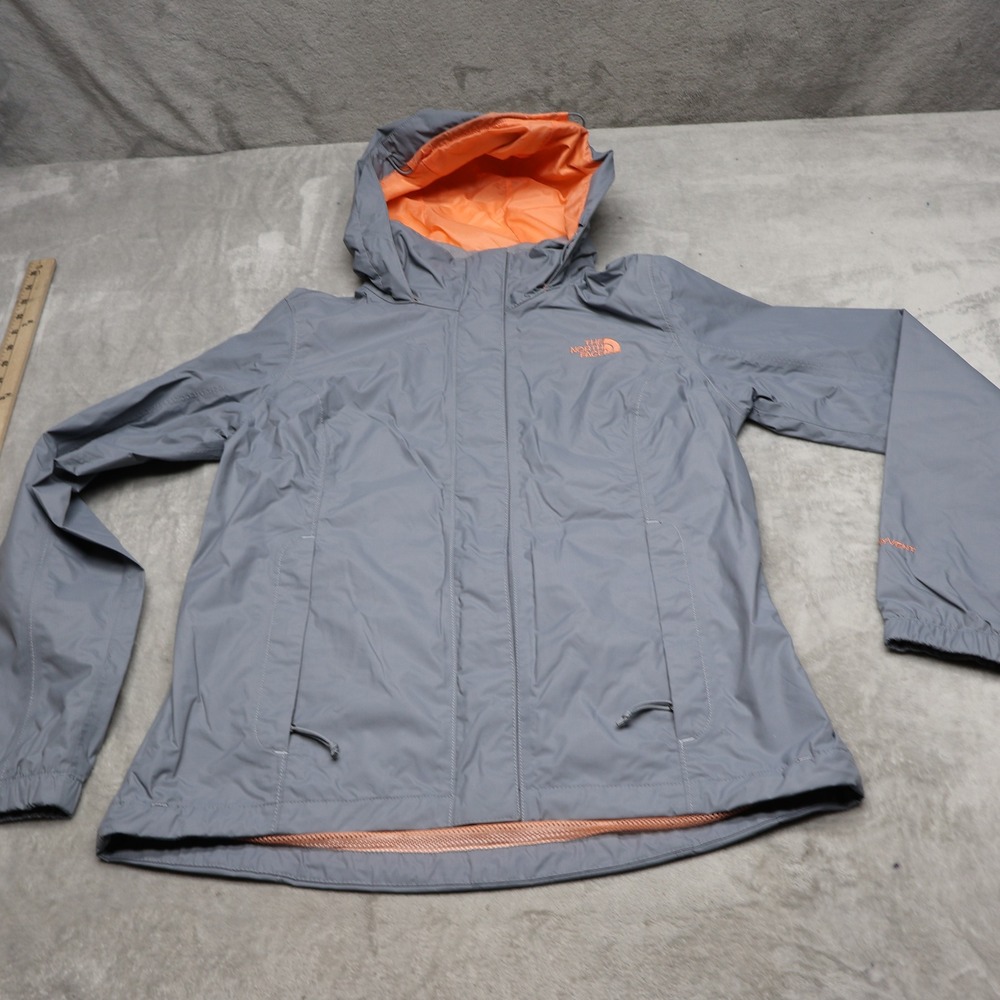 North Face Jacket Womens Small Gray Resolve Waterproof Hooded Wind Rain Hiking
